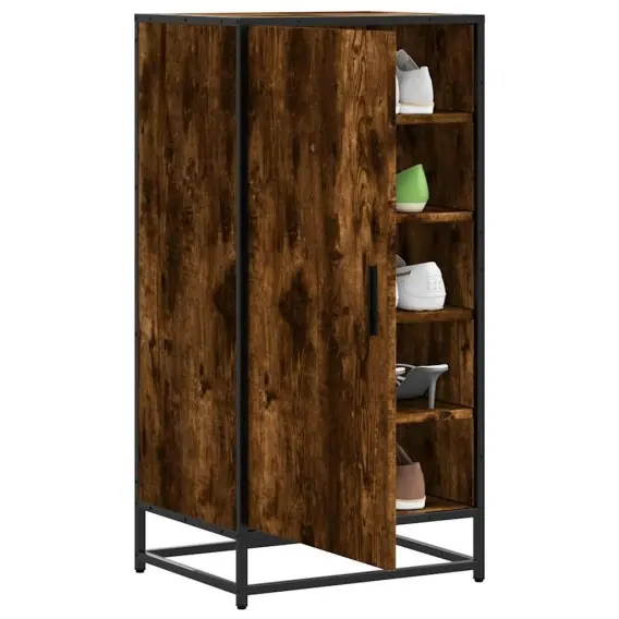 Bezpieczne zakupy Szafka na buty, przydymiony dąb, 48x38x97,5 cm Lumarko! - Hurtownia wielobranżowa Lumarko